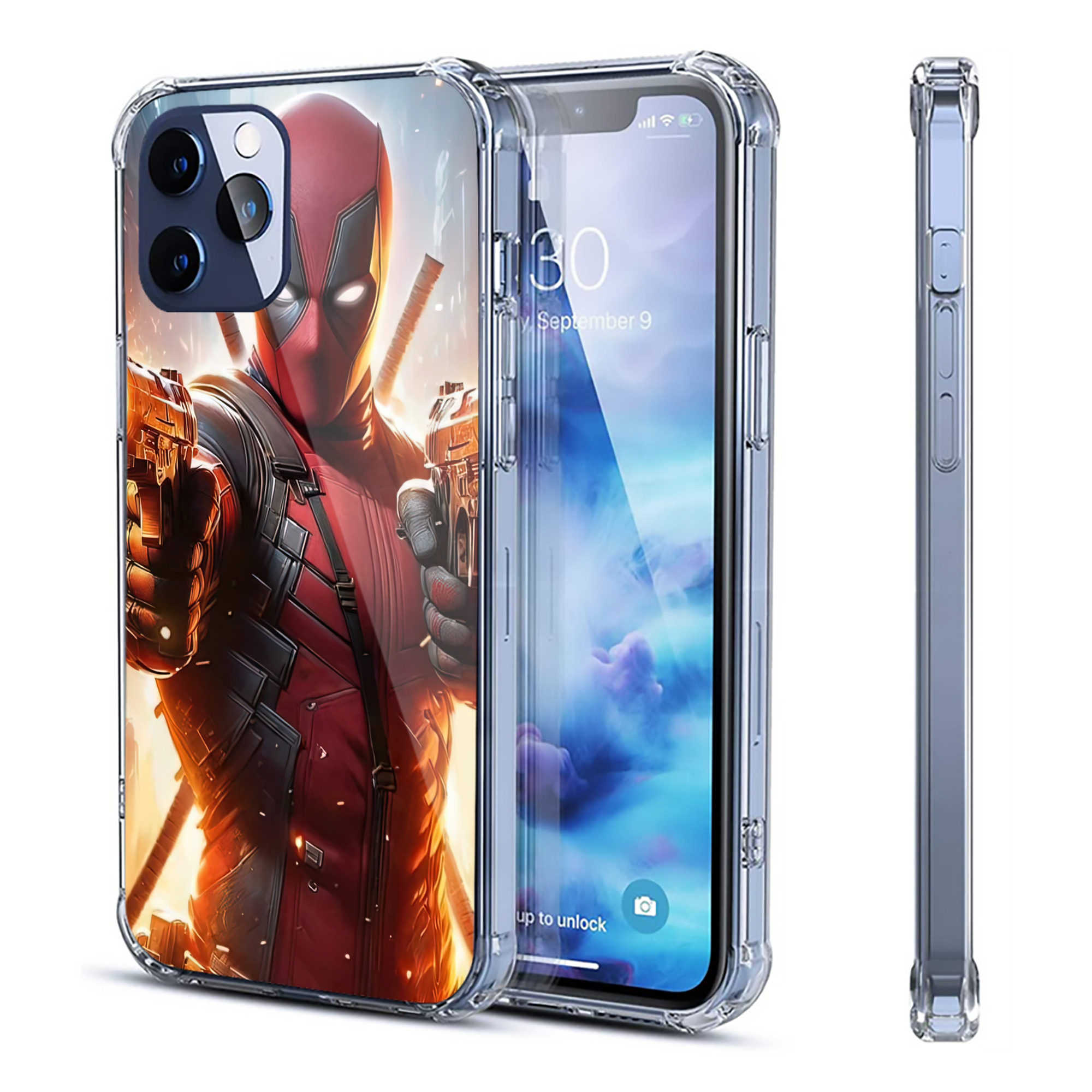 （画像用） Deadpool デッドプール 【iPhone 12シリーズ対応】透明スマホケース（クリアソフトケース）
